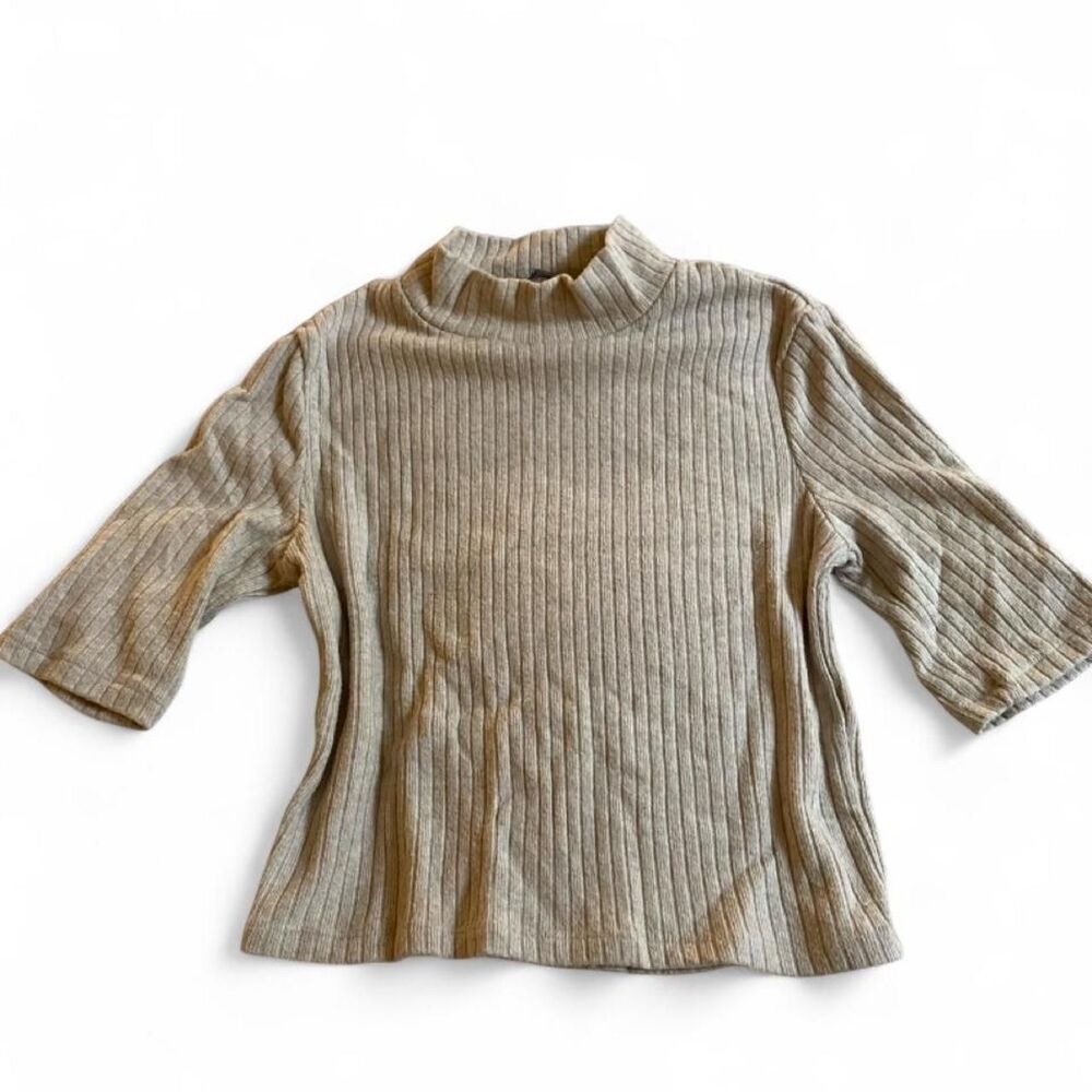 Zara Women's Cream and Tan Shirt